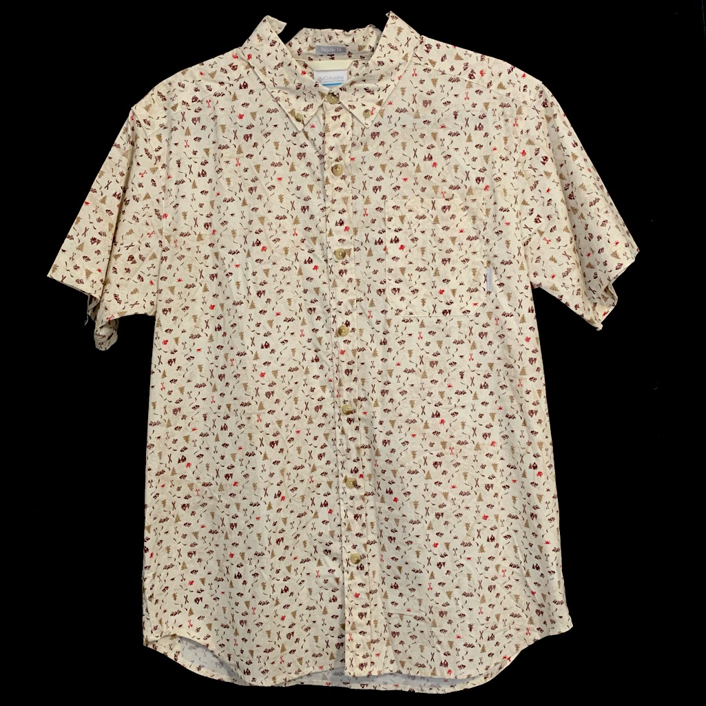 Columbia Regular Fit 100 Cotton Buttoned Front Short Sleeves Shirt